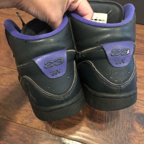 NIKE air JORDAN 1 flight 2 black purple shoes sneakers size 10 men - Picture 4 of 8